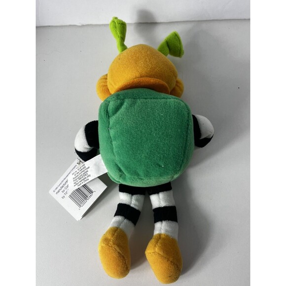 CompUSA Kids Pixel 1998 Yellow Green Robot 9” Stuffed Plush Toy - Picture 5 of 6